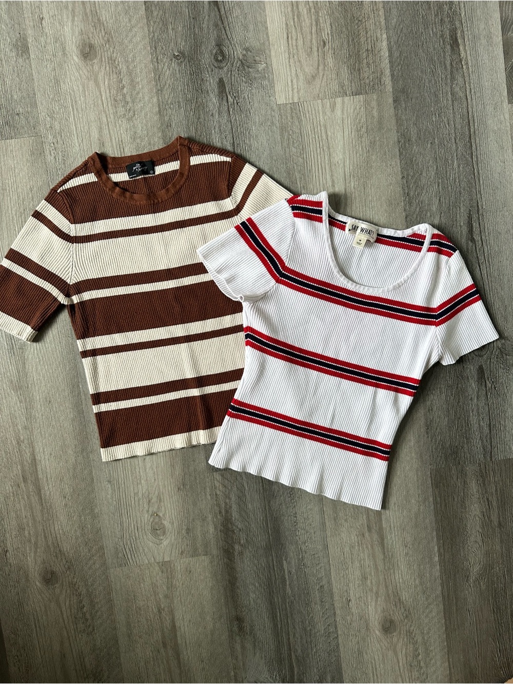 🌻 Striped Ribbed Knit Tee Bundle 🌻